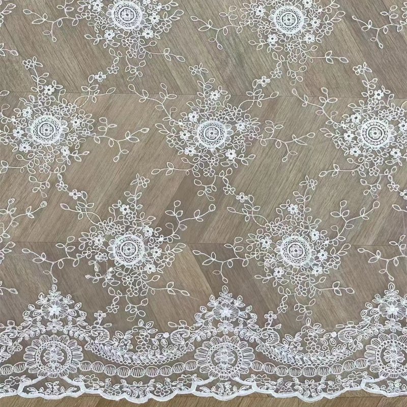 Sunflower Milk Silk Dress Polyester Sequin Fabric for Women's Wear Who 8